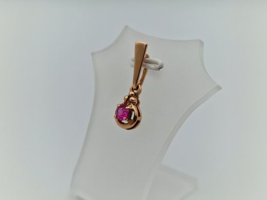 Золотой кулон с кораллом, 1.06 г