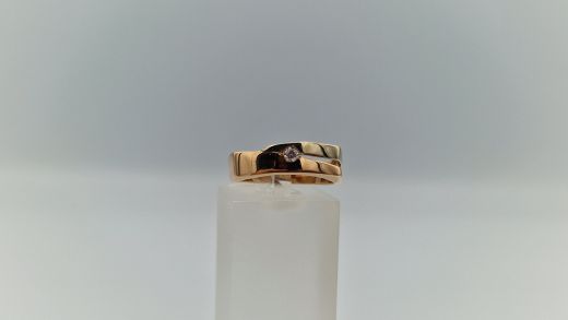 Zelta gredzens ar cirkoniju, 3.67 g, izm. 17.5