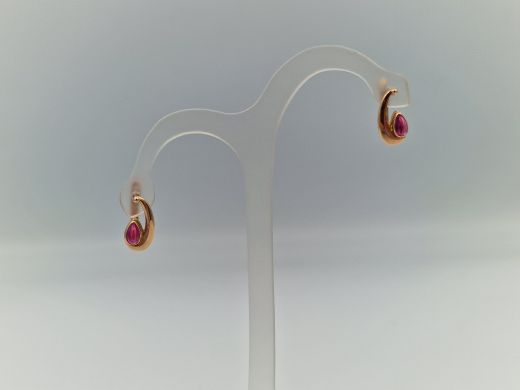 Золотые серьги с кораллом, 3.67 г