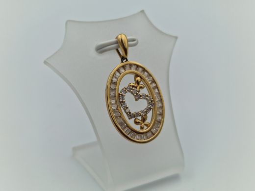 Zelta kulons ar cirkoniju, 2.35 g