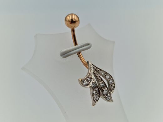 Золотой кулон с цирконом, 1.61 г