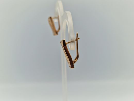 Zelta auskari ar cirkoniju, 7.02 g