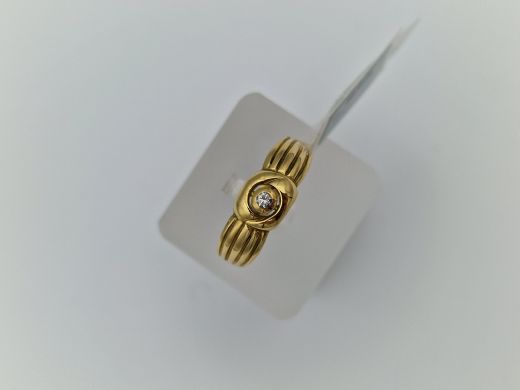 Zelta gredzens ar briljantu, 3.26 g, izm. 20.5