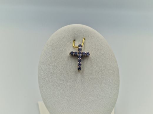 Золотой кулон с цирконом, 1.04 г