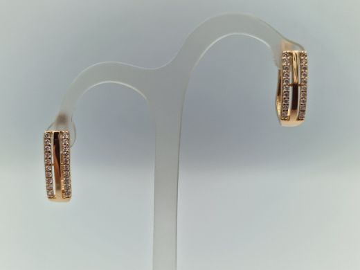 Zelta auskari ar cirkoniju, 2.58 g