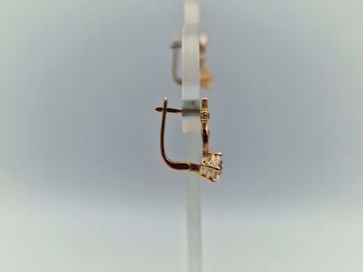 Zelta auskari ar cirkoniju, 1.26 g