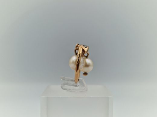 Zelta gredzens ar cirkoniju, 2.66 g, izm. 16.5