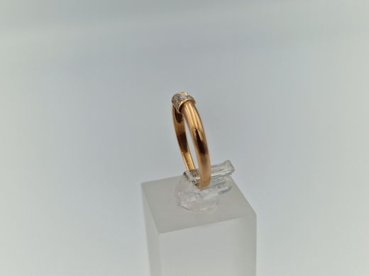 Zelta gredzens ar cirkoniju, 1.63 g, izm. 17