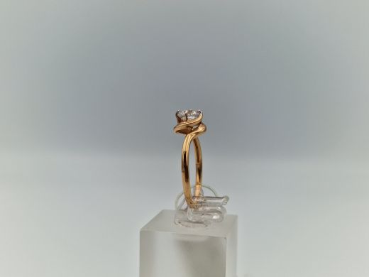 Zelta gredzens ar cirkoniju, 1.6 g, izm. 17