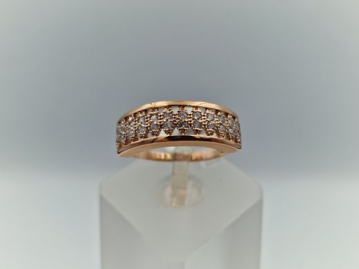 Zelta gredzens ar cirkoniju, 3.22 g, izm. 17