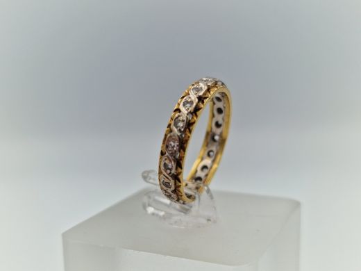 Zelta gredzens ar cirkoniju, 3.23 g, izm. 16.5