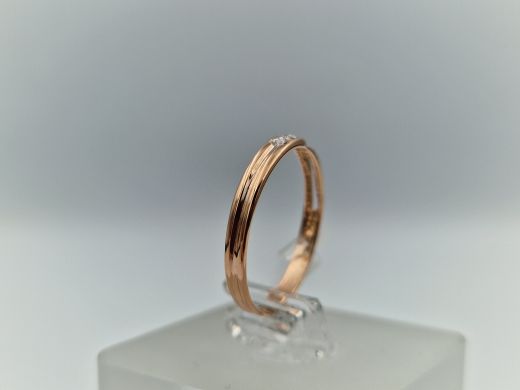 Zelta gredzens ar cirkoniju, 1.09 g, izm. 17.5