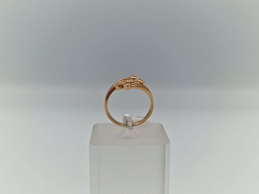 Zelta gredzens ar cirkoniju, 2.66 g, izm. 18.5