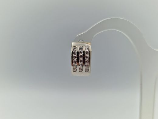 Золотые серьги с цирконом, 4.86 г