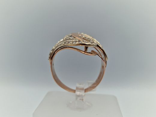 Zelta gredzens ar cirkoniju, 5.13 g, izm. 18