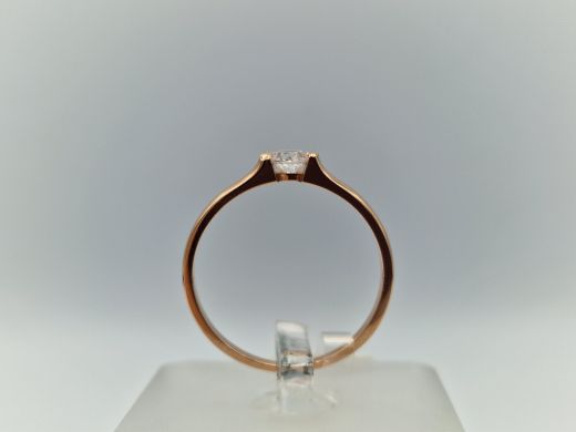 Zelta gredzens ar cirkoniju, 1.72 g, izm. 19