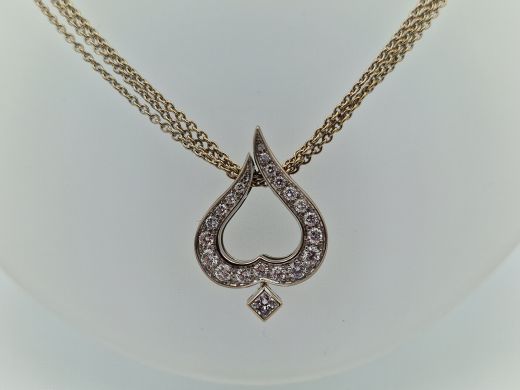 Золотое ожерелье с бриллиантами, 17.12 г