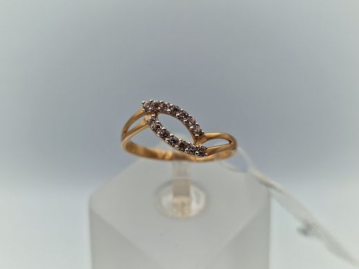 Zelta gredzens ar cirkoniju, 1.44 g