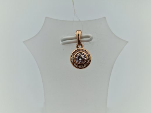 Zelta kulons ar cirkoniju, 0.83 g