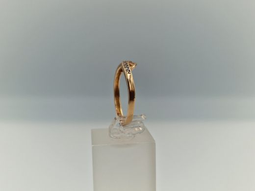 Zelta gredzens ar cirkoniju, 1.71 g, izm. 18.5
