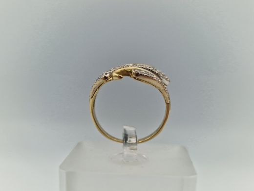 Zelta gredzens ar cirkoniju, 3.34 g, izm. 17.2