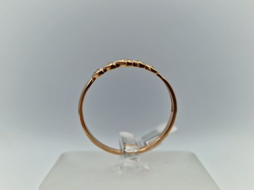 Zelta gredzens ar cirkoniju, 1.19 g, izm. 18