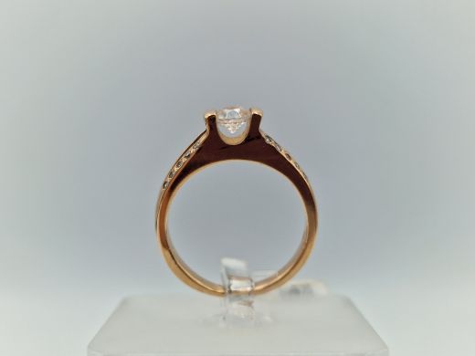 Zelta gredzens ar cirkoniju, 4.22 g, izm. 16.5