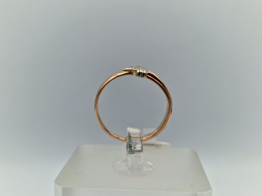 Zelta gredzens ar cirkoniju, 1.29 g, izm. 16