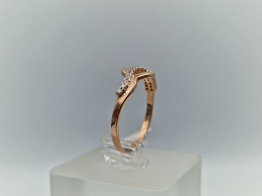 Zelta gredzens ar cirkoniju, 2.43 g, izm. 18.5