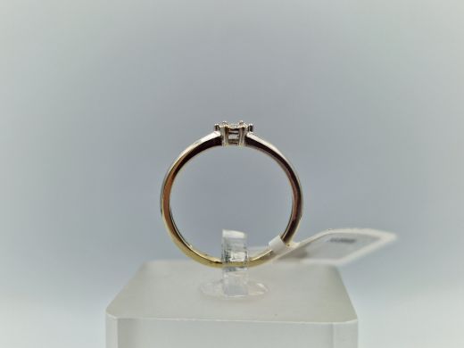 Zelta gredzens ar briljantiem, 1.67 g, izm. 16.5