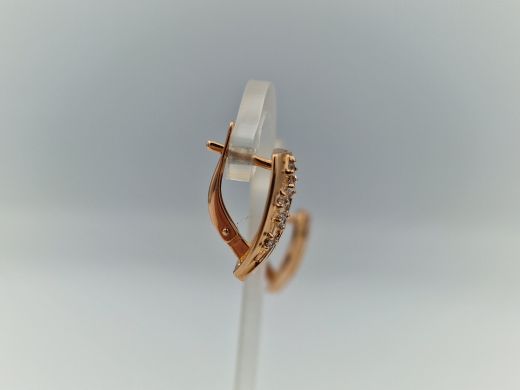 Zelta auskari ar cirkoniju, 3.29 g