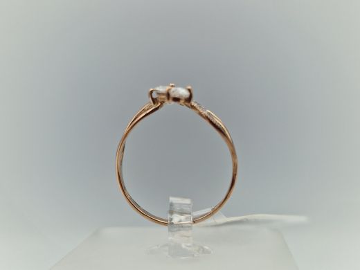 Zelta gredzens ar cirkoniju, 1.35 g, izm. 16