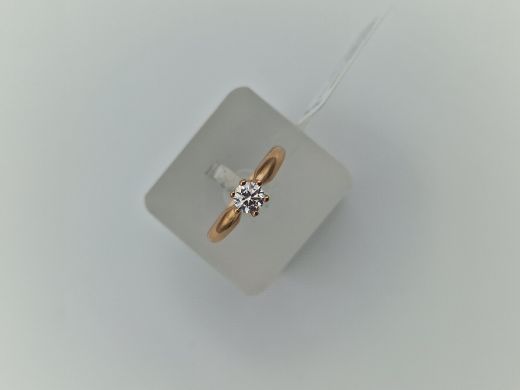 Zelta gredzens ar cirkoniju, 1.84 g, izm. 19