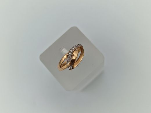 Zelta gredzens ar cirkoniju, 2.24 g