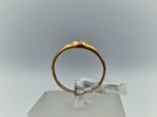 Zelta gredzens ar briljantu, 1.35 g, izm. 16.5