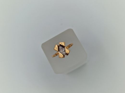 Zelta gredzens ar cirkoniju, 1.68 g