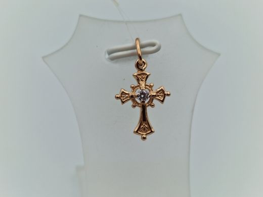 Золотой кулон с цирконом, 0.77 г