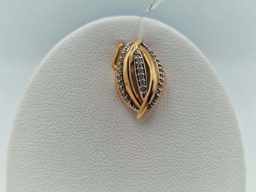 Zelta kulons ar cirkoniju, 2.23 g