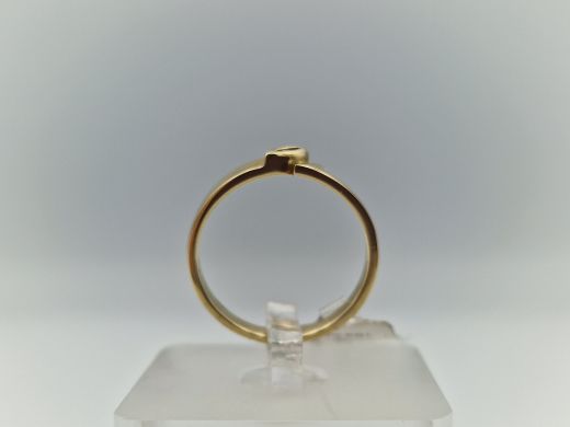 Zelta gredzens ar cirkoniju, 2.66 g, izm. 17.8