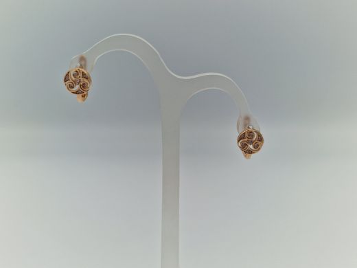 Zelta auskari ar cirkoniju, 1.26 g