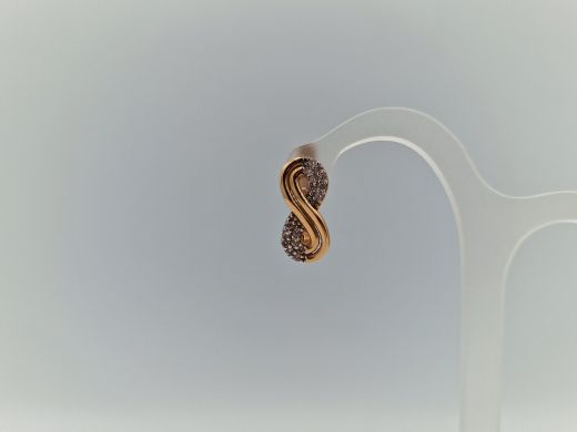 Zelta auskari ar cirkoniju, 2.54 g