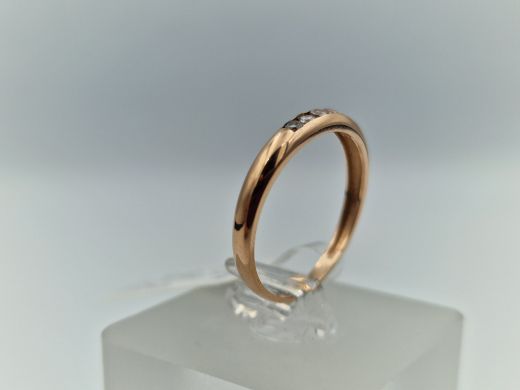 Zelta gredzens ar cirkoniju, 1.58 g, izm. 18.5