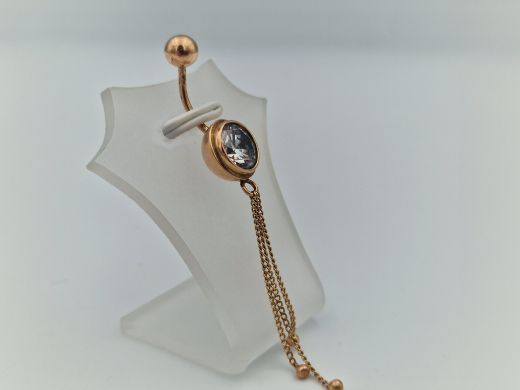 Золотой кулон с цирконом, 2.54 г