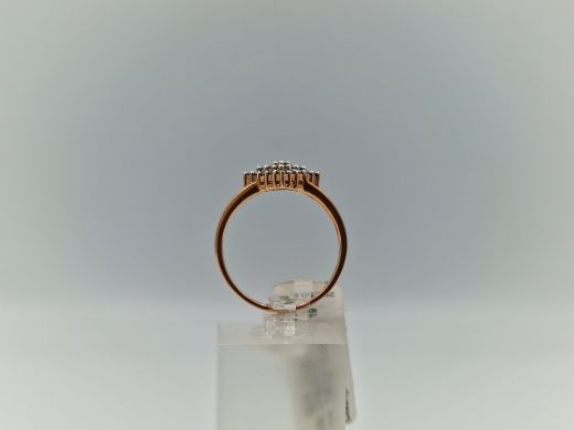 Zelta gredzens ar cirkoniju, 3.9 g, izm. 19