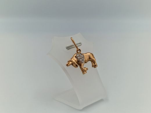 Zelta kulons ar cirkoniju, 2.29 g