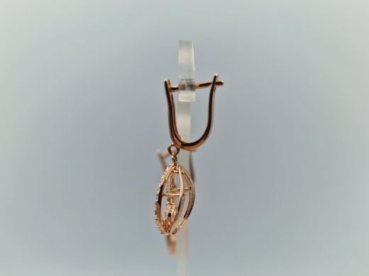 Zelta auskari ar cirkoniju, 2.63 g