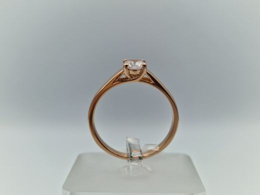 Zelta gredzens ar cirkoniju, 3.54 g, izm. 19.5