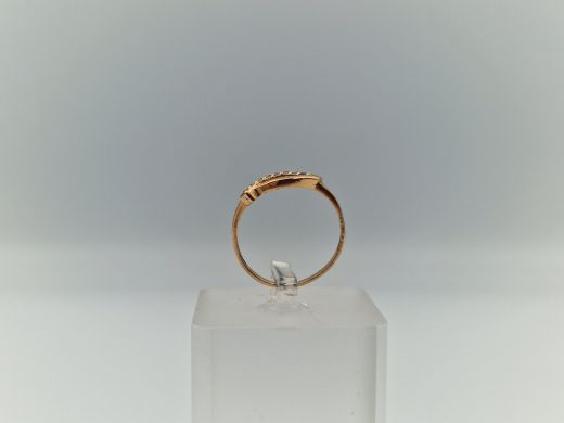 Zelta gredzens ar cirkoniju, 1.37 g, izm. 17.5