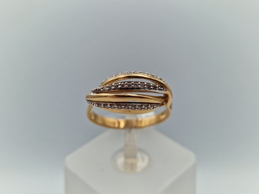 Zelta gredzens ar cirkoniju, 3.14 g