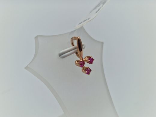 Золотой кулон с кораллом, 0.7 г